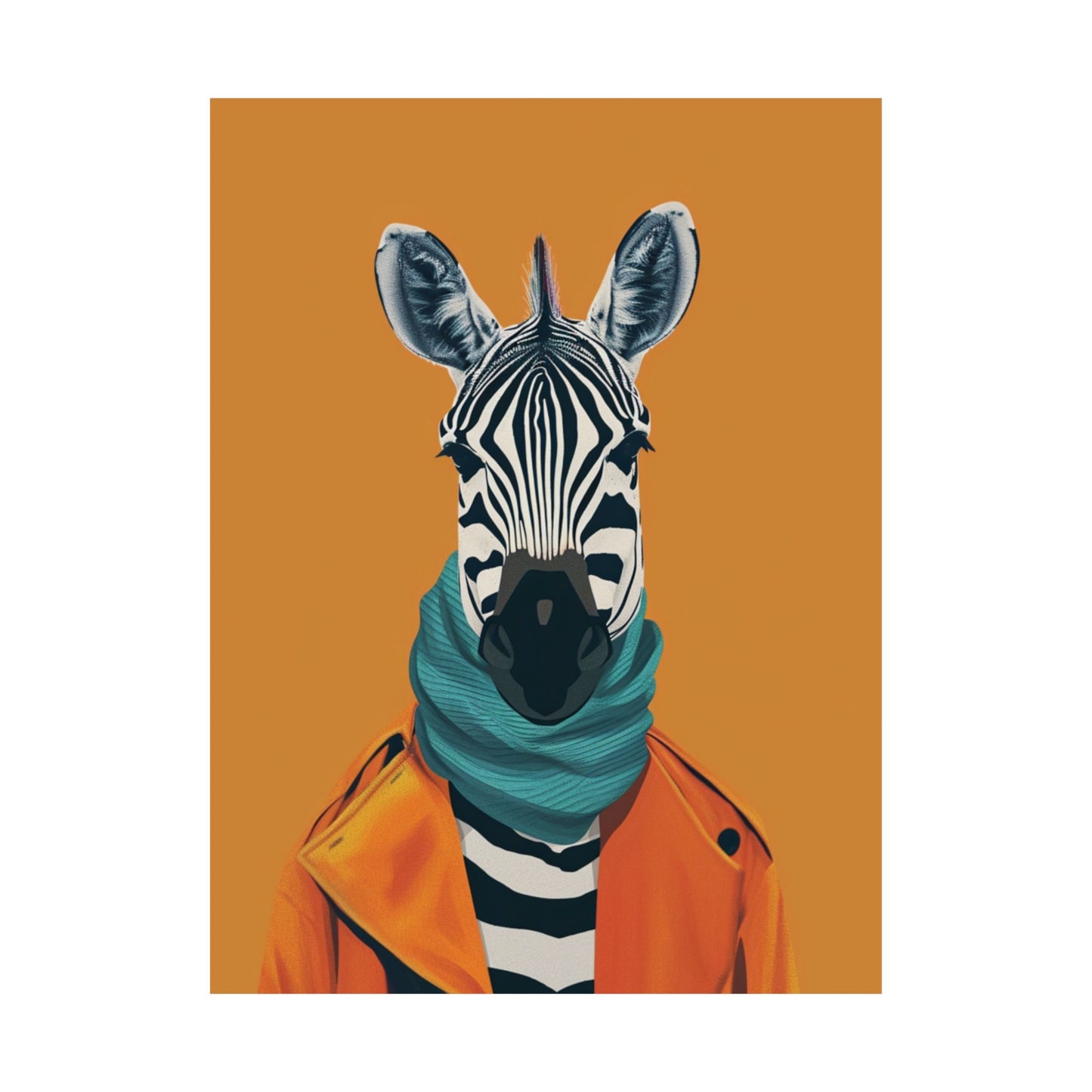 Urban Zebra Printed Poster