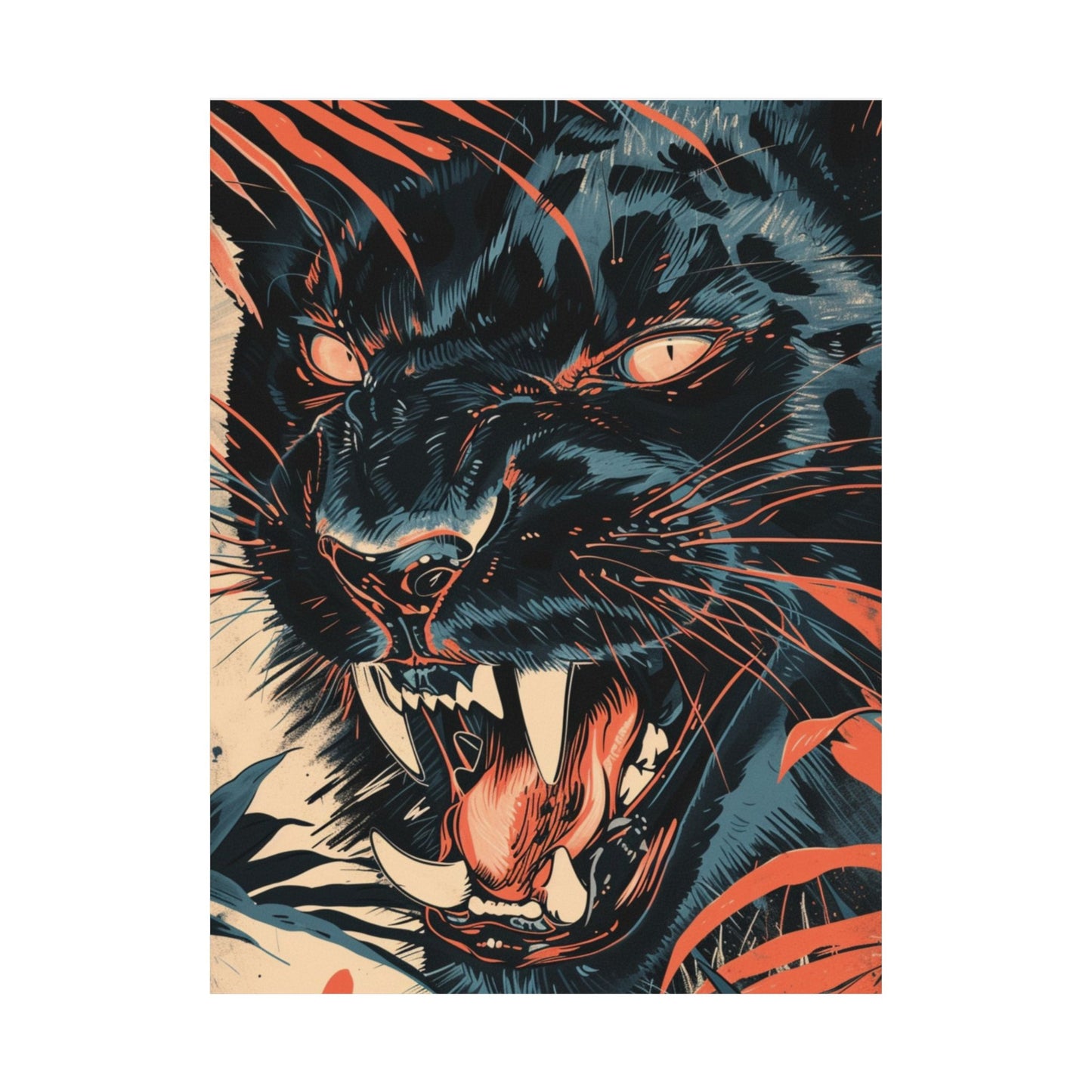 Fierce Panther Printed Poster