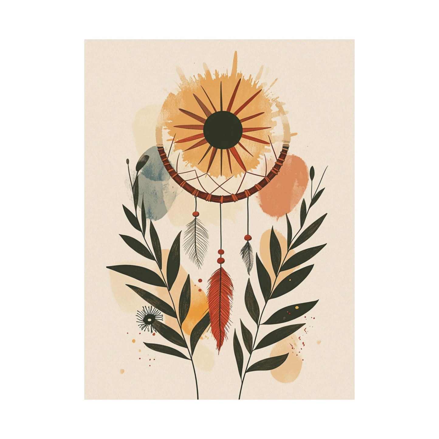 Boho Solar Dreamcatcher Poster