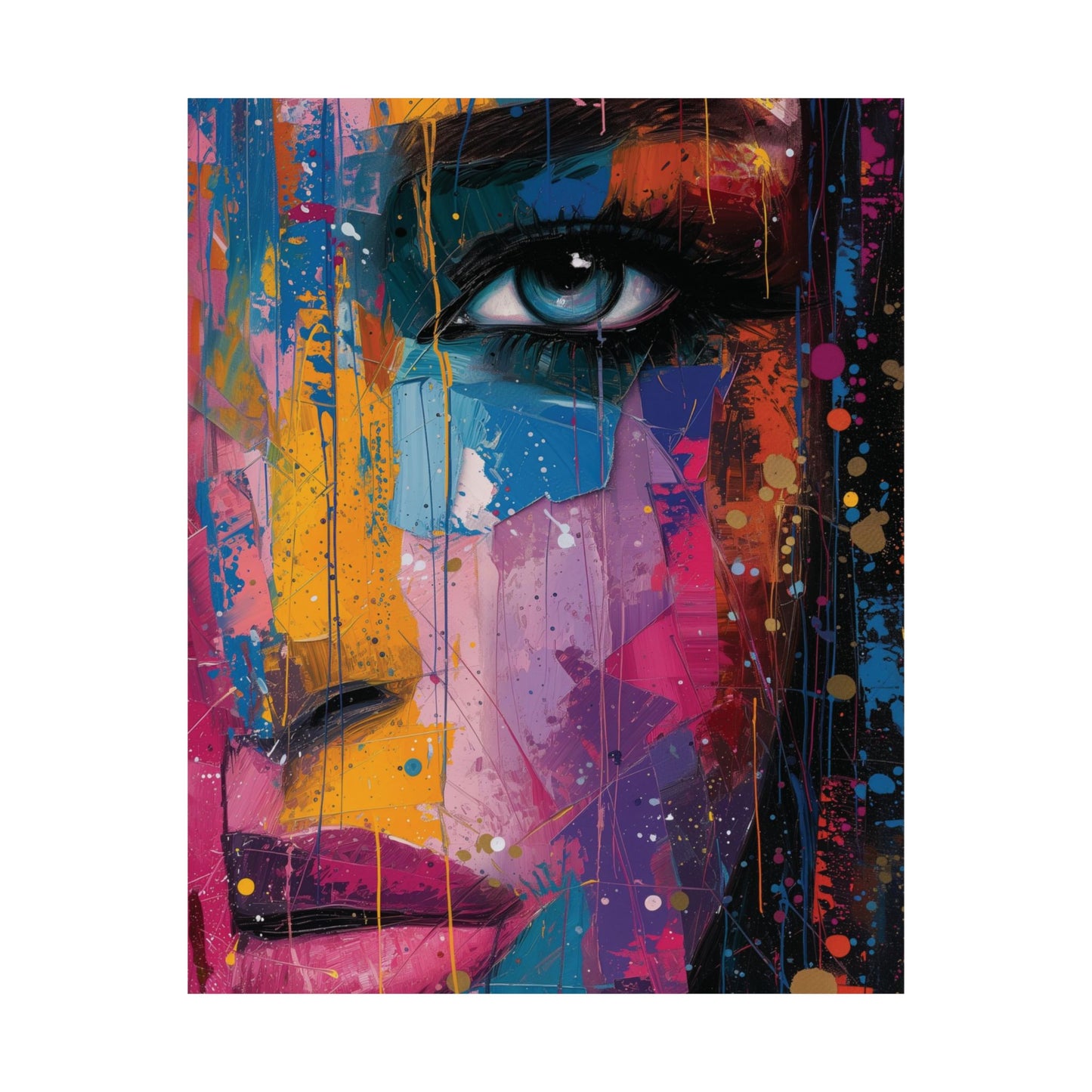Fragmented Gaze Printed Poster