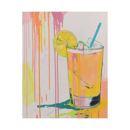 Citrus Splash Drink Art Poster