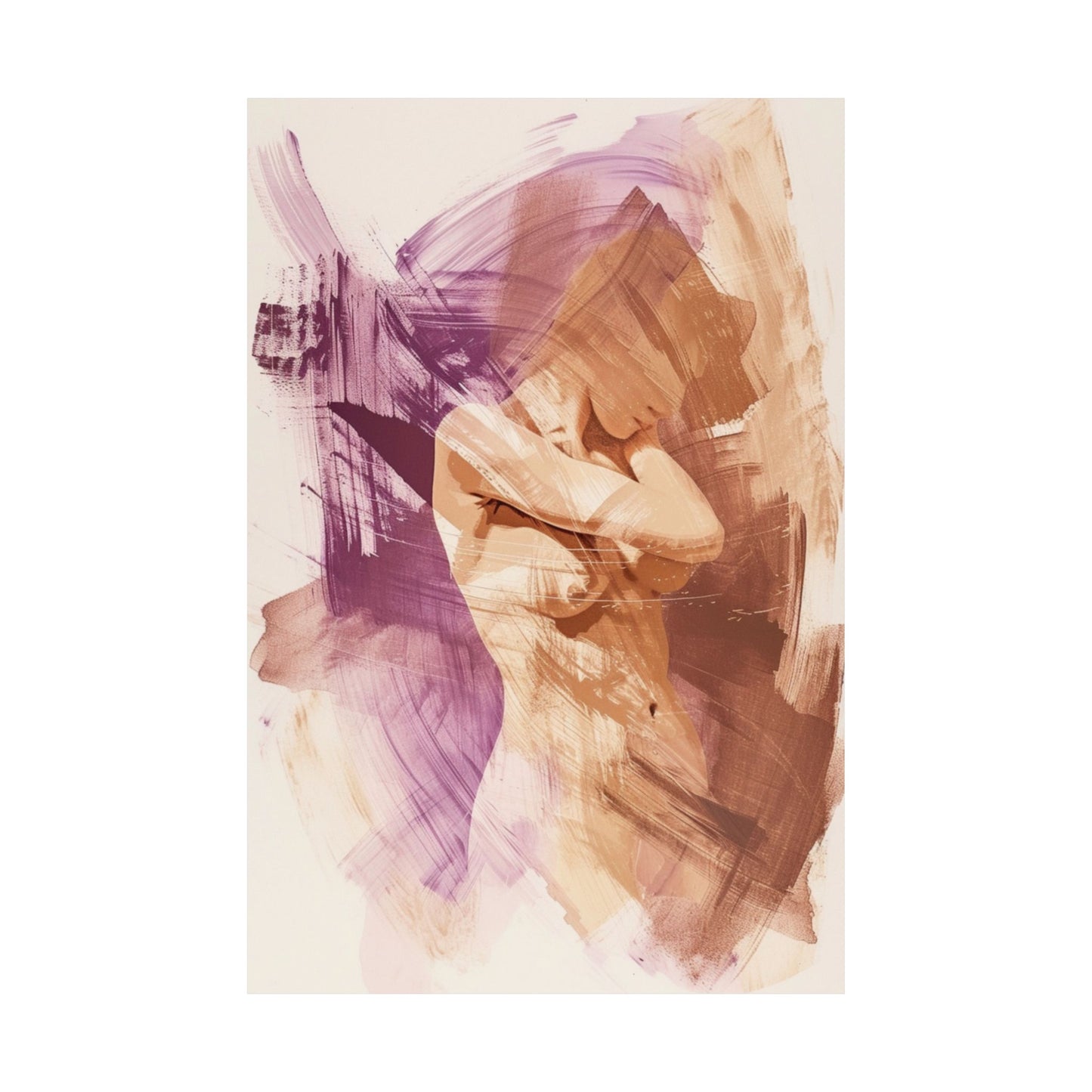 Violet Whisper Abstract Woman Printed Poster