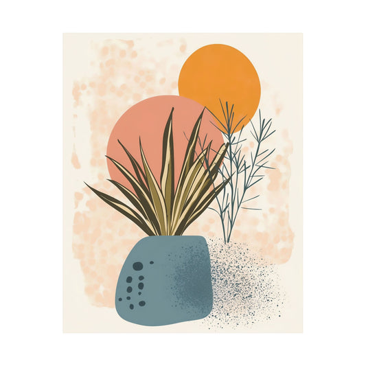 Boho Botanical Circles Printed Poster