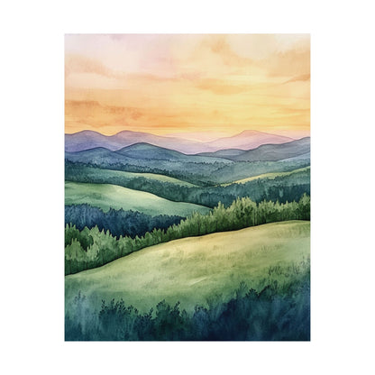 Golden Hour Valley Poster