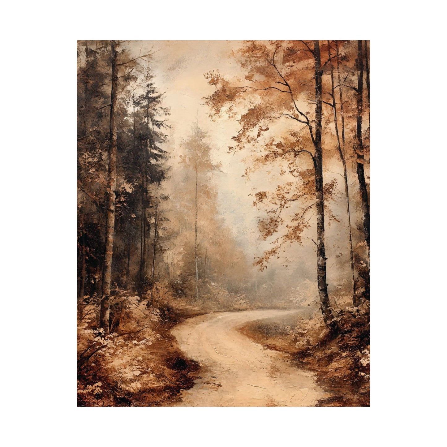 Rustic Autumn Woodland Printed Poster