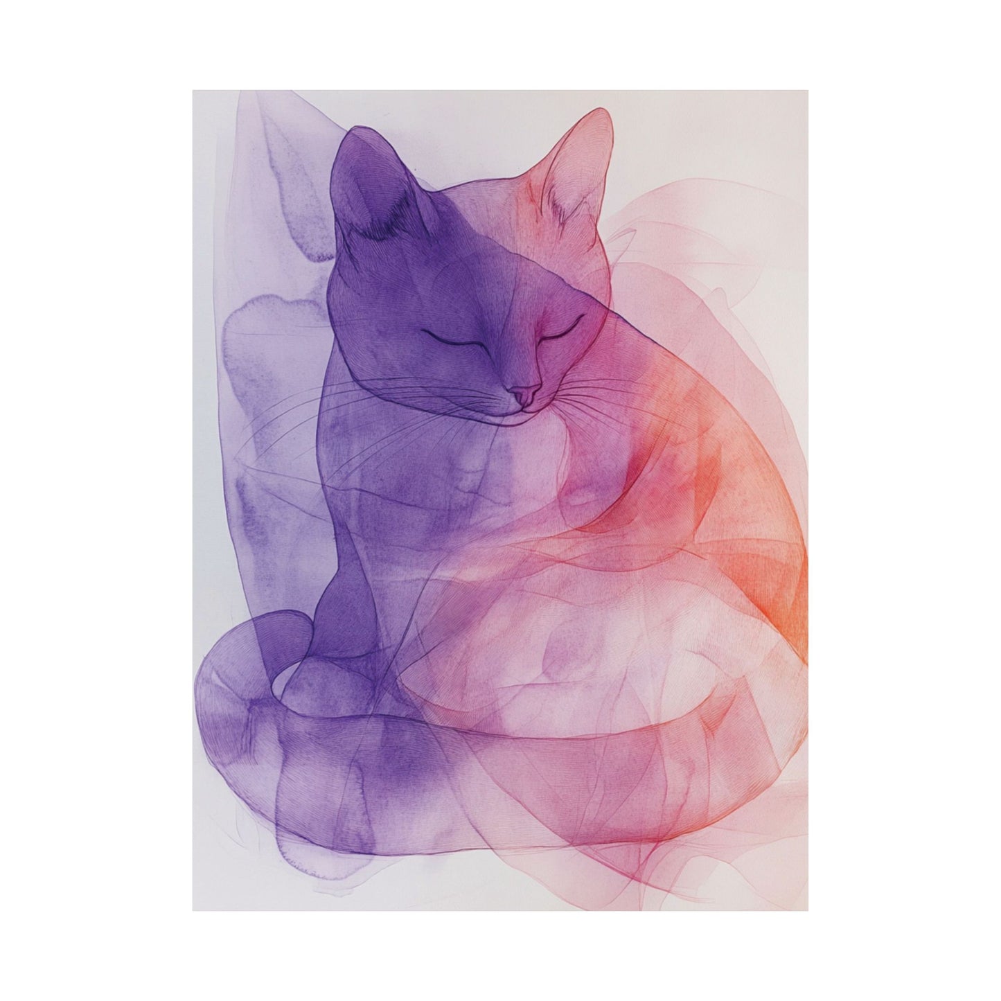 Purple Pink Feline Poster