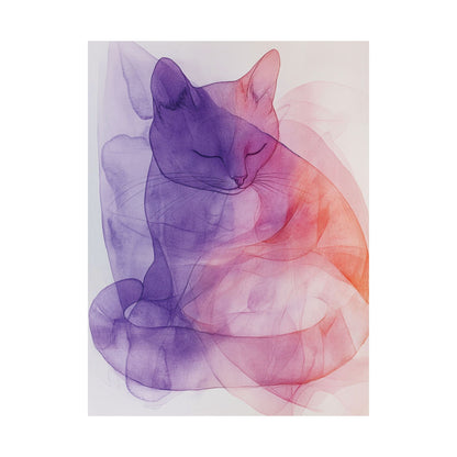 Purple Pink Feline Poster