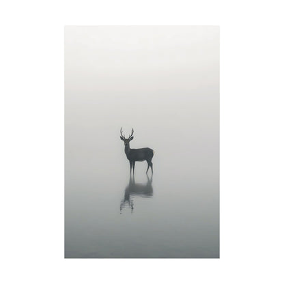 Serene Stag Reflection Poster