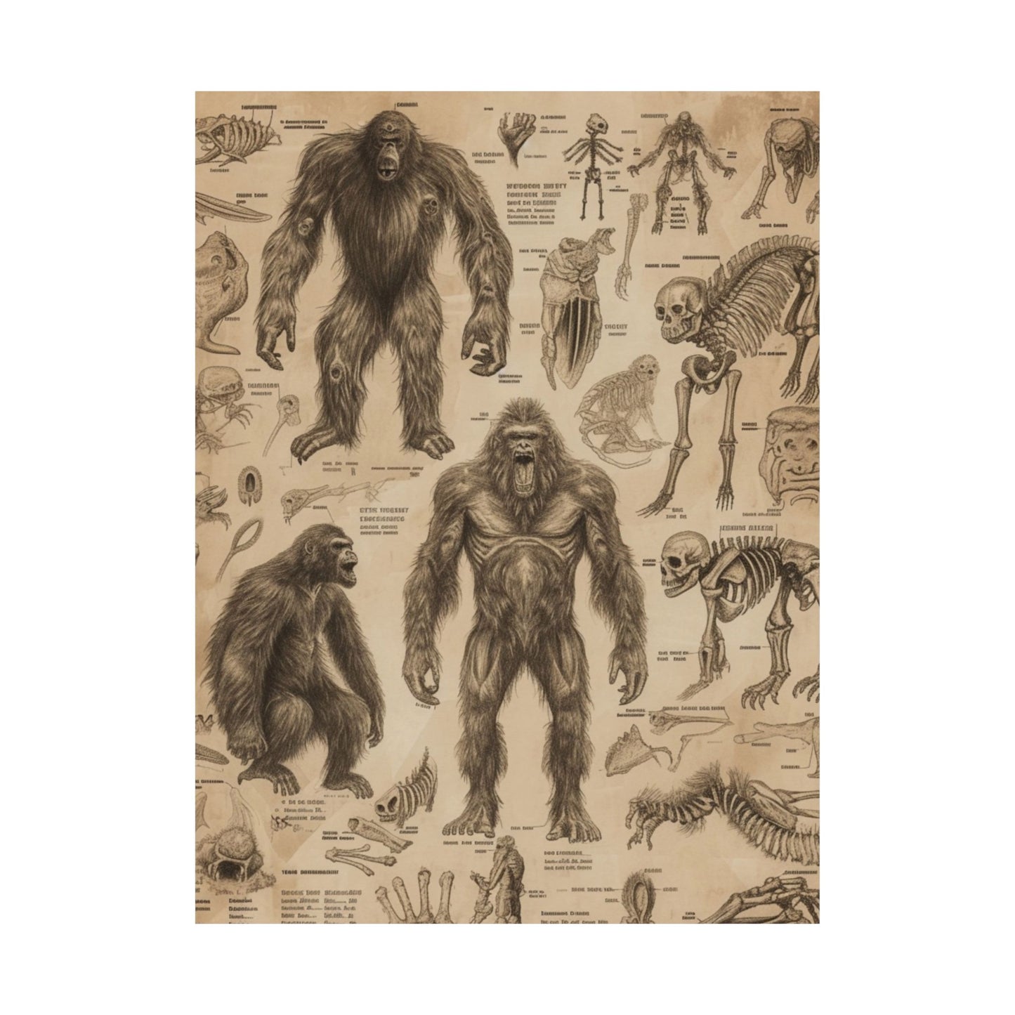 Evolution Study Printed Poster