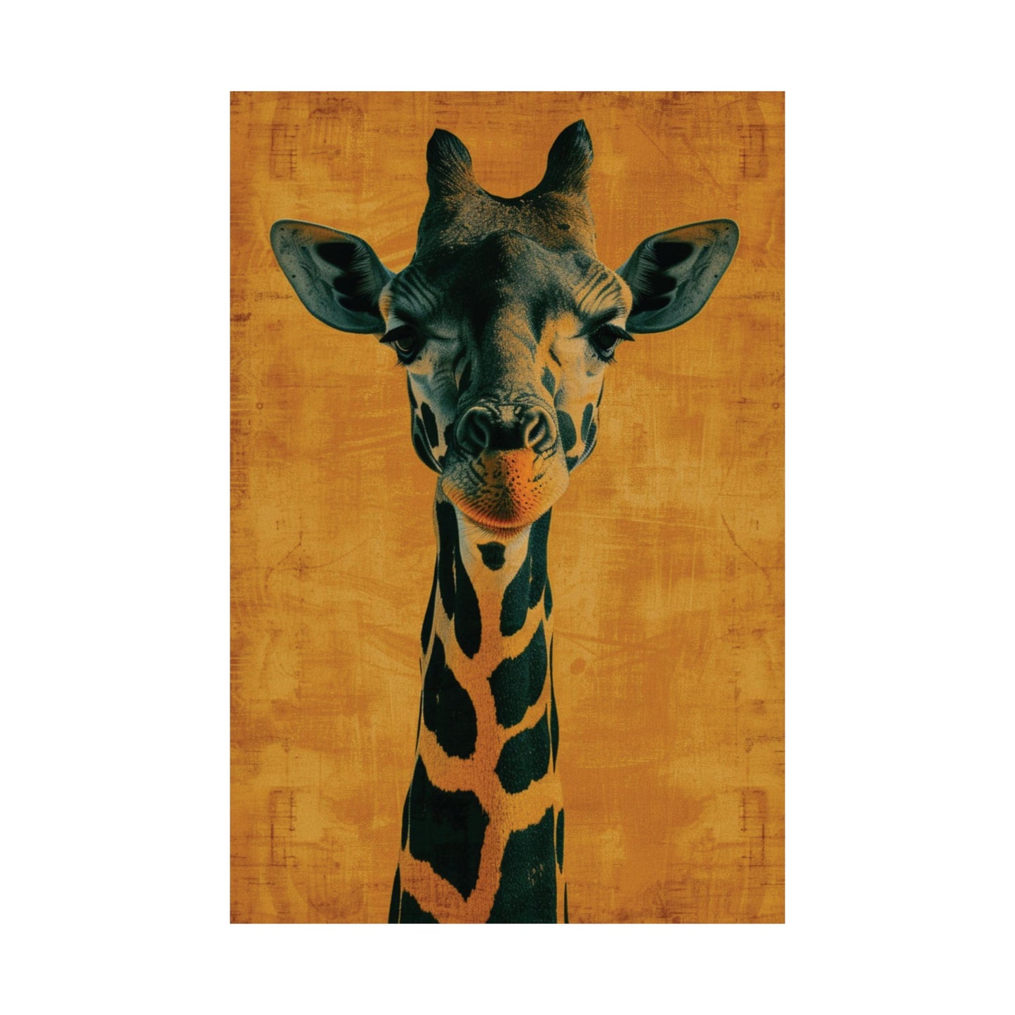 Golden Giraffe Printed Poster