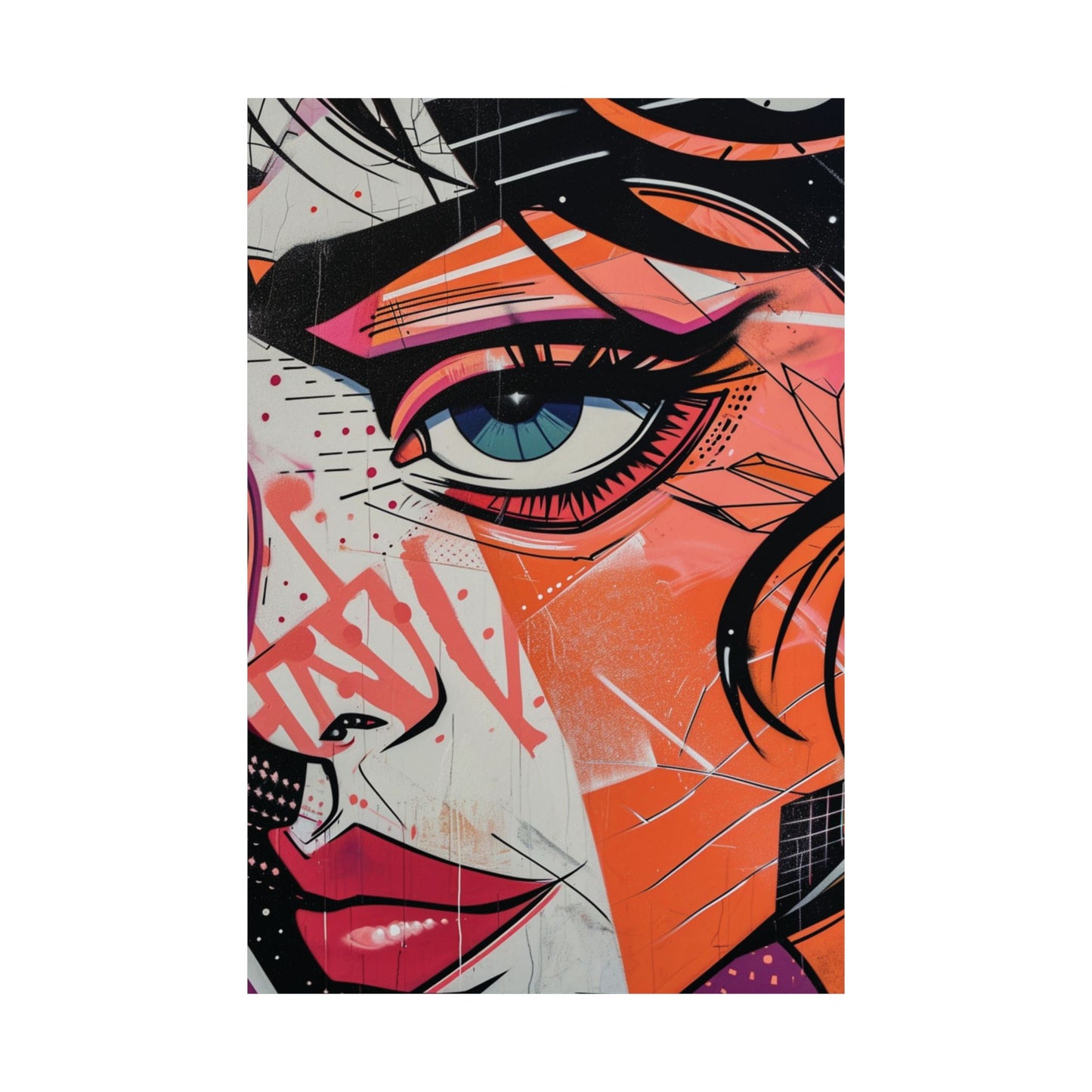 Neon Gaze Printed Poster