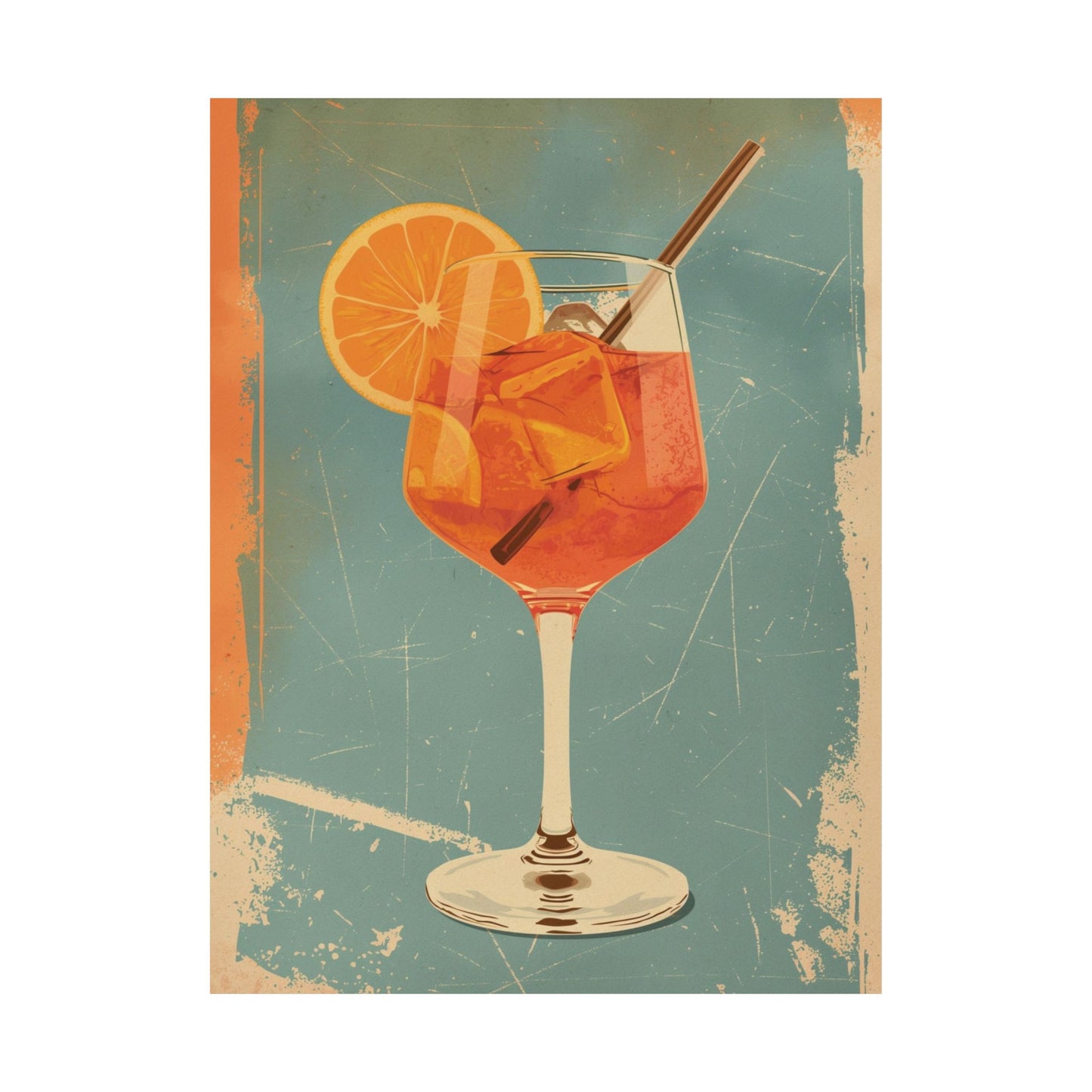 Vintage Aperol Spritz Printed Poster