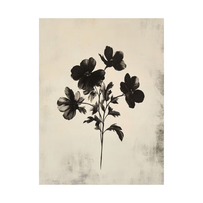 Vintage Dark Floral Poster