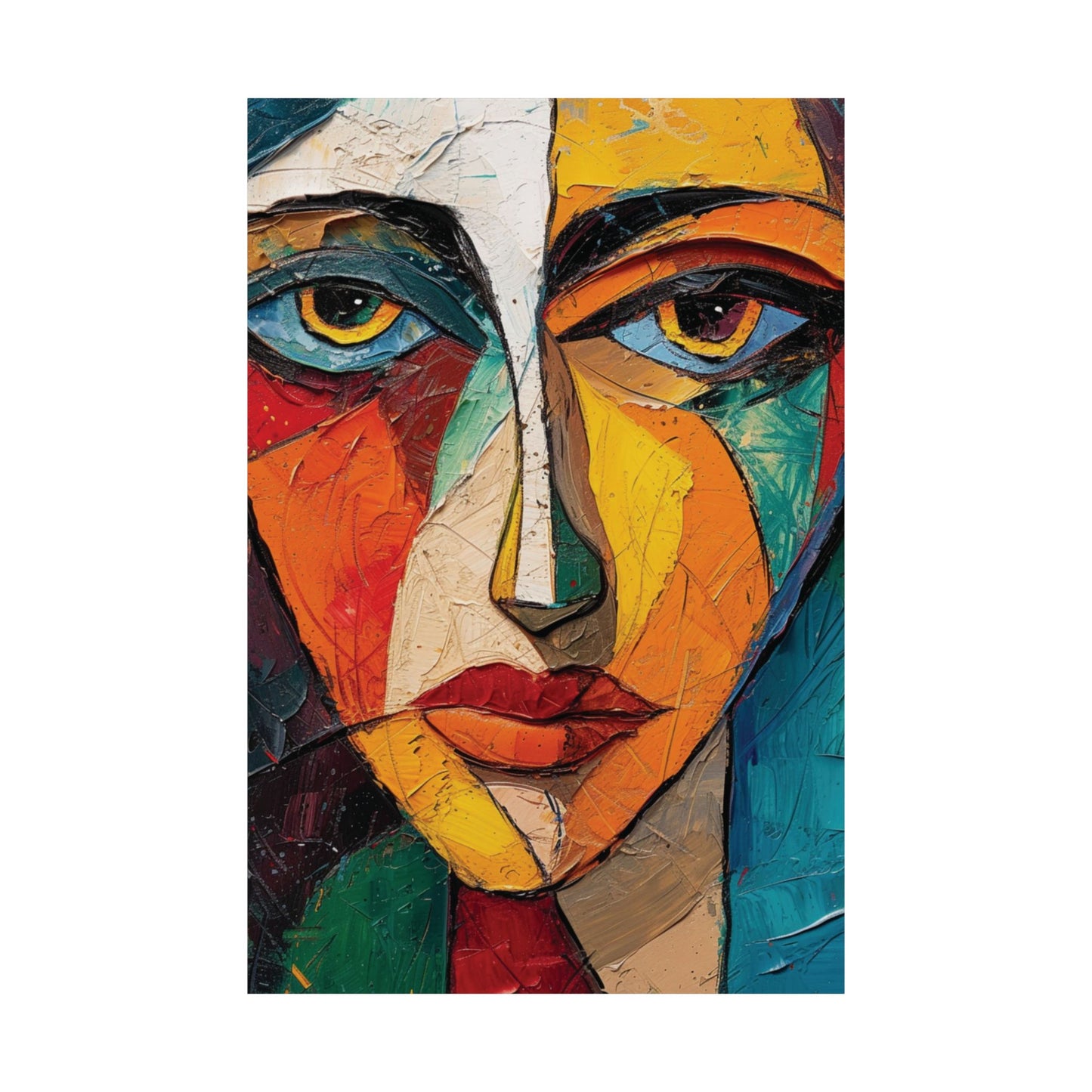Abstract Woman Portrait Printed Poster