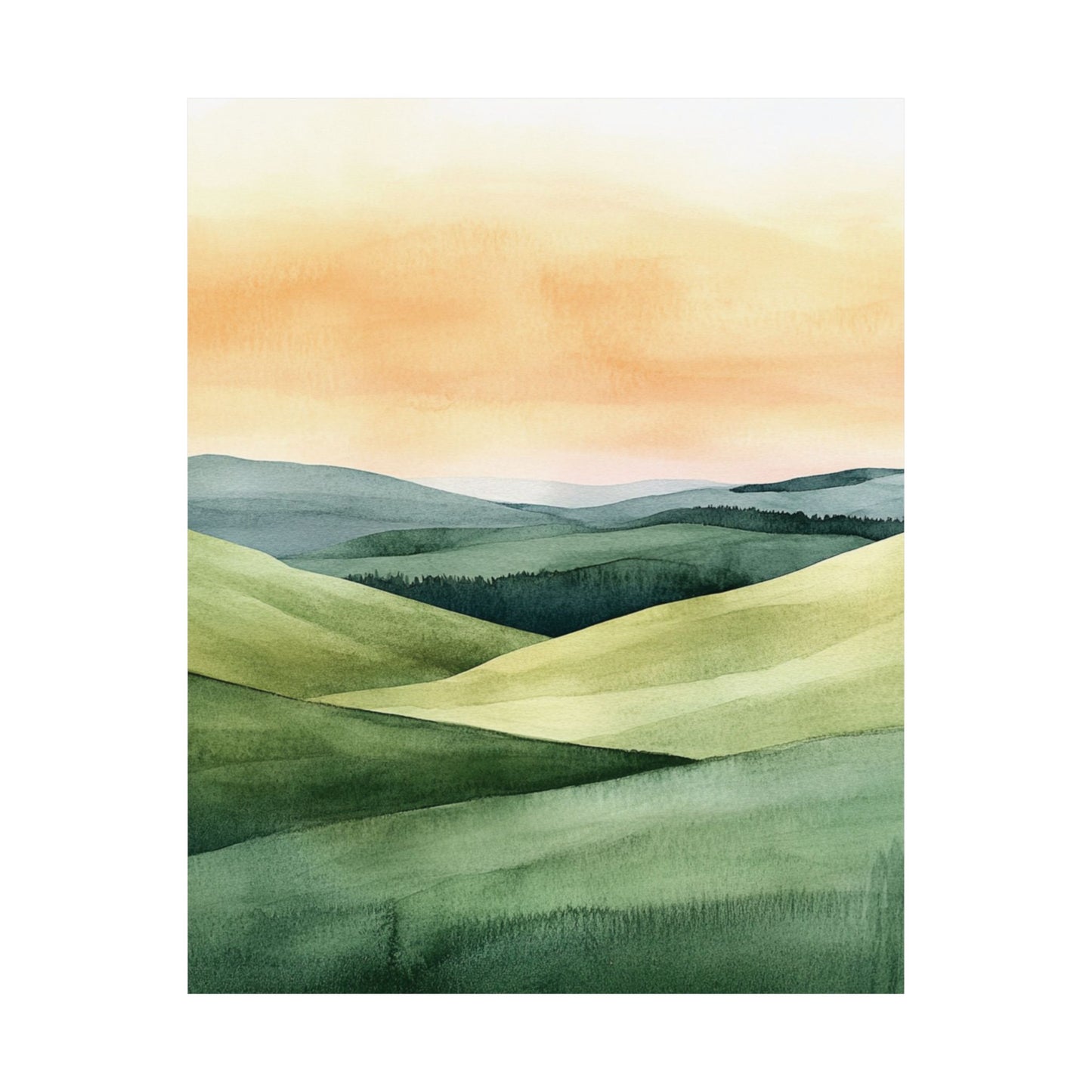Soft Sunrise Mountain Poster