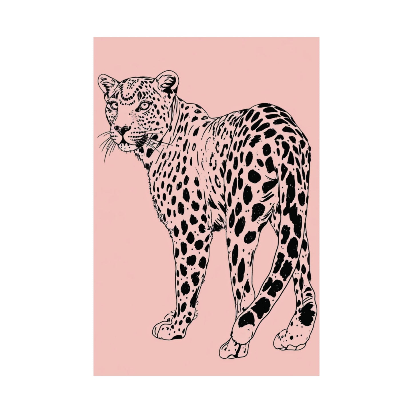 Blush Leopard Printed Poster