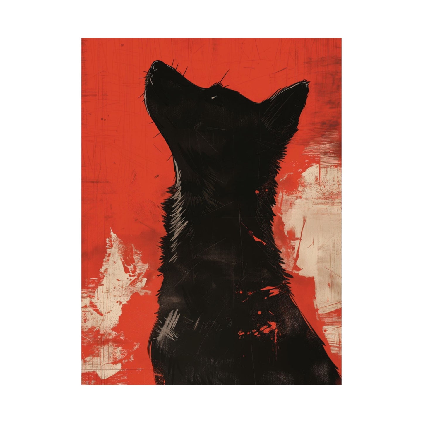 Crimson Howl Printed Poster