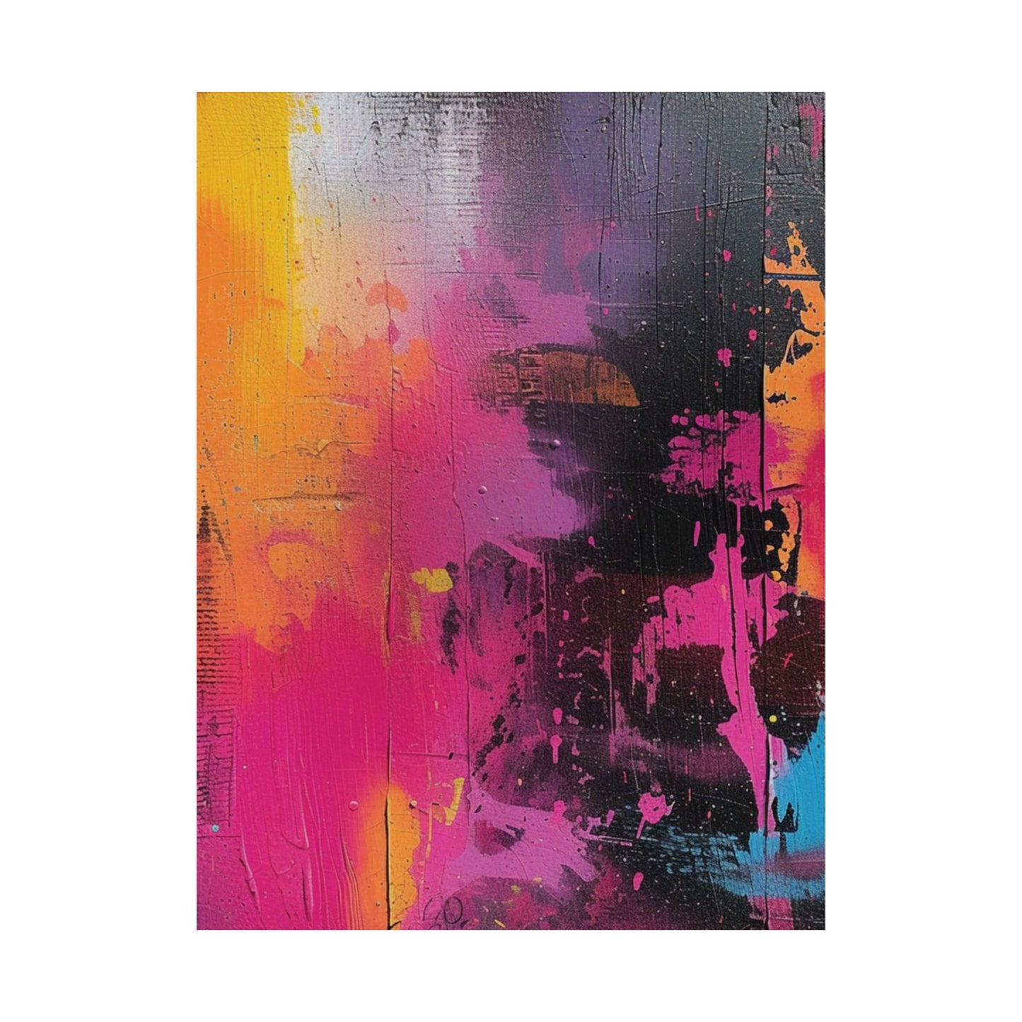 Electric Sunset Abstract Printed Poster