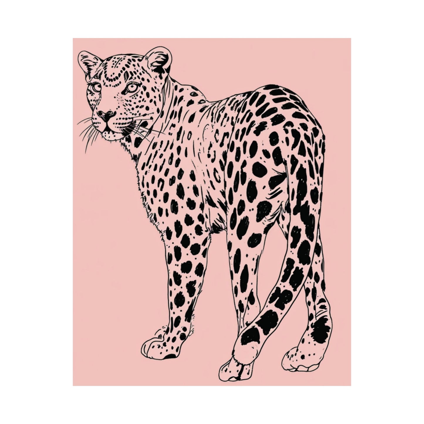 Blush Leopard Printed Poster