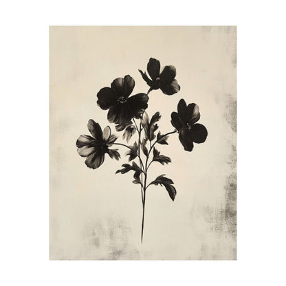 Vintage Dark Floral Poster