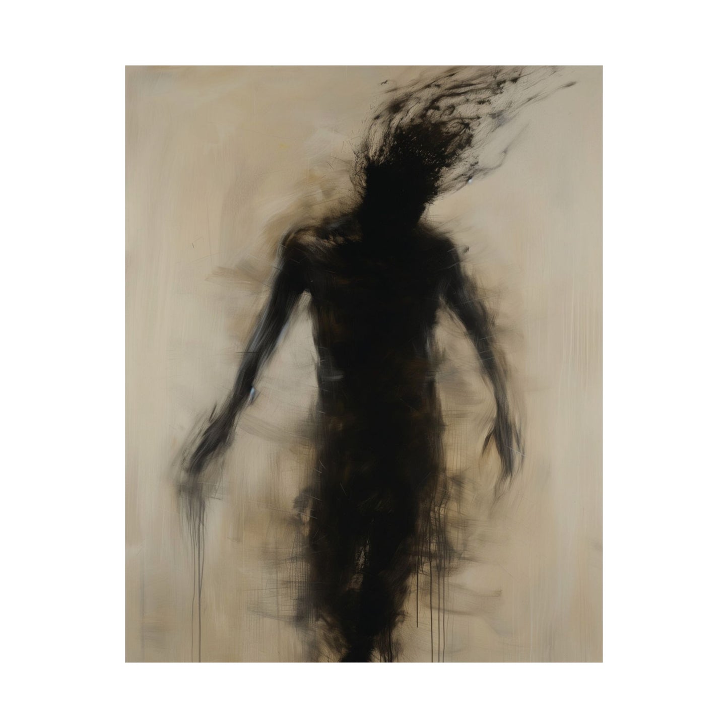 Fading Silhouette Abstract Printed Poster