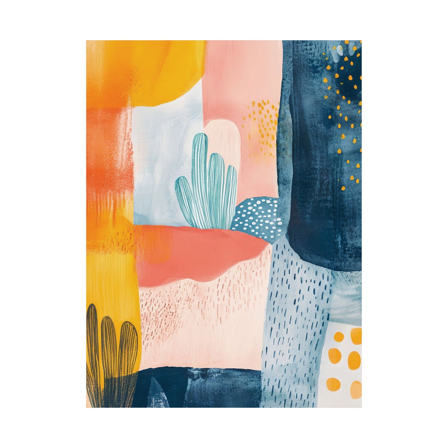 254: Colorful Terracotta Desert Wall Art Poster