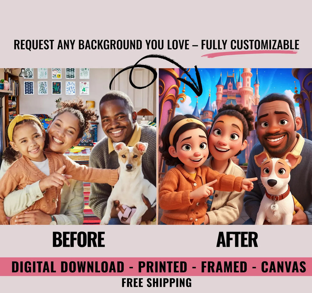 Custom Pixar Style Portrait